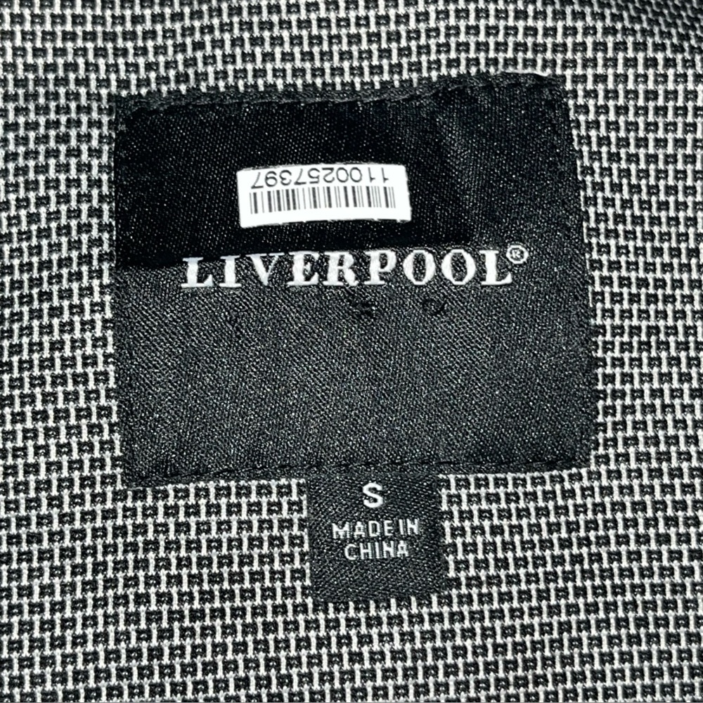 Liverpool black white jacket Boyfriend Geometric Blazer coat Womens S Open Front - Picture 11 of 16
